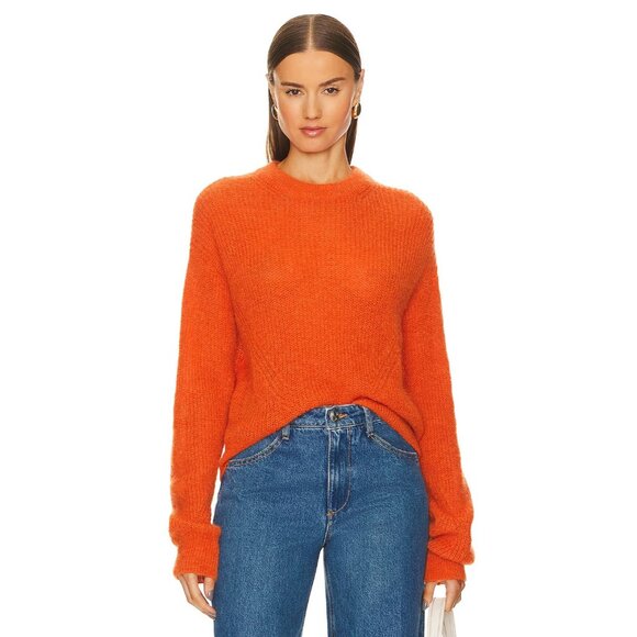 Veronica Beard Sweaters - VERONICA BEARD Melinda Orange Ribbed-Knit Alpaca Blend Sweater SZ S NEW $478